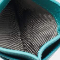 Pre Owned Tiffany & Co. Blue Leather Card Holder