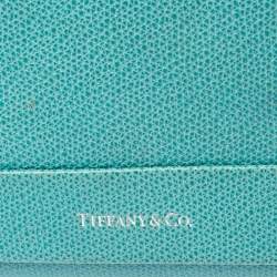 Pre Owned Tiffany & Co. Blue Leather Tri- Fold French Wallet