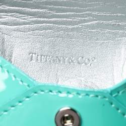 Pre Owned Tiffany & Co Light Green Patent Leather Business Card Holder