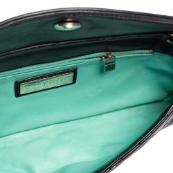 Pre Owned Tiffany & Co. Black Quilted Leather Studded Chain Clutch