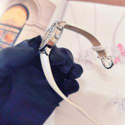 Pre Owned Tiffany Atlas  Quartz Watch White Gold Diamond Bezel 30 mm