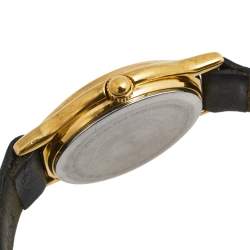 Pre Owned Tiffany & Co White Gold Plated Stainless Steel Leather Portfolio Women's Wristwatch 24 mm 