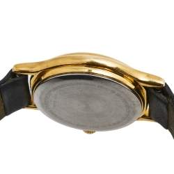 Pre Owned Tiffany & Co White Gold Plated Stainless Steel Leather Portfolio Women's Wristwatch 24 mm 