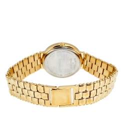 Pre Owned Tiffany & Co Yellow Gold Plated Stainless Steel Portfolio Men's Wristwatch 32 mm