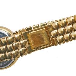 Pre Owned Tiffany & Co Yellow Gold Plated Stainless Steel Portfolio Men's Wristwatch 32 mm