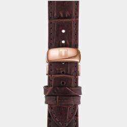 Pre Owned Tissot Brown Leather Watch 42 mm
