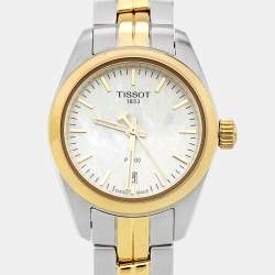 Tissot Mother Of Pearl Two-Tone Stainless Steel PR100 T101.010.22.111.00 Women's Wristwatch 25 mm