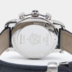 Tissot Black Stainless Steel Diamond Leather Dressport T050.217.16.052.01 Women's Wristwatch 35 mm
