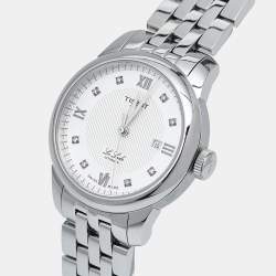 Tissot Silver Diamond Stainless Steel Le Locle T006.207.11.036.00 Women's Wristwatch 29 mm