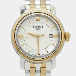 Tissot Mother of Pearl Two Tone Stainless Steel Bridgeport T097010A Women's Wristwatch 29 mm 