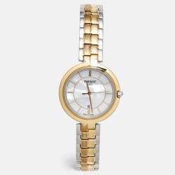Tissot Mother Of Pearl Two-Tone Stainless Steel Flamingo T094210A Women's Wristwatch 30 mm