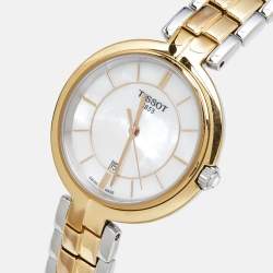 Tissot Mother Of Pearl Two-Tone Stainless Steel Flamingo T094210A Women's Wristwatch 30 mm