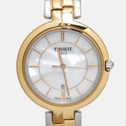Tissot Mother Of Pearl Two-Tone Stainless Steel Flamingo T094210A Women's Wristwatch 30 mm