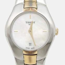 Tissot Mother Of Pearl Two-Tone Stainless Steel T-Round T096.009.22.111.00 Women's Wristwatch 26 mm