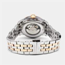 Pre Owned Tissot Silver Dial Diamond Two-Tone Stainless Steel T-Classic Le Locle Mechanique T0062072203600 Women's Wristwatch 29 mm