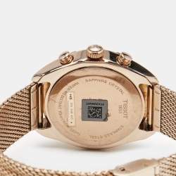 Pre Owned Tissot Silver Dial Rose Gold Plated Stainless Steel PR100 T101.917.33.031.00 Women's Wristwatch 38 mm