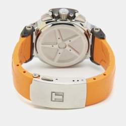 مملوكة مسبقًا ساعة يد نسائية تيسوت تي ريس T048.217.27.057.00 ستانلس ستيل مطاط لونين قرص أسود 36.65 مم