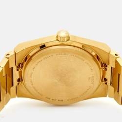 مملوكة مسبقًا Tissot PRX T137.210.33.021.00 Champagne Dial Gold PVD Coated Stainless Steel Women's Wristwatch 35 mm