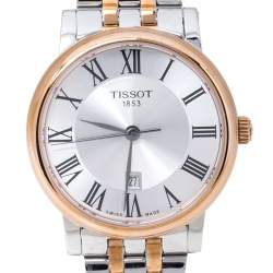 Tissot Silver Two-Tone Stainless Steel Carson Premium T122210A Women's Wristwatch 30 mm