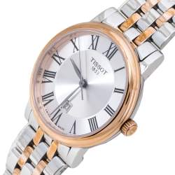 Tissot Silver Two-Tone Stainless Steel Carson Premium T122210A Women's Wristwatch 30 mm