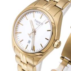 Pre Owned Tissot Silver Gold Tone Stainless Steel PR100 T101210A Women's Wristwatch 33 mm