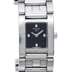 Pre Owned Tissot Black Stainless Steel Classic L804K Women's Wristwatch 21 mm