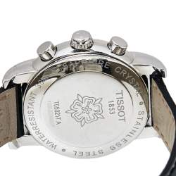 Pre Owned Tissot Mother Of Pearl Stainless Steel & Leather Diamond Dressport T050.217.16.112.01 Women's Wristwatch 35 mm