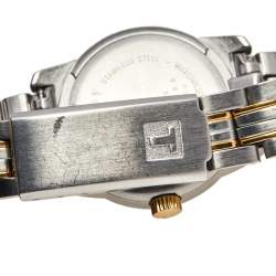 Pre Owned Tissot White Two Tone Stainless Steel PR50 T34.2.281.14 Women's Wristwatch 24 mm