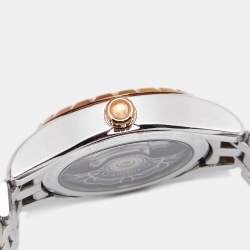 Pre Owned Tissot Brown Two Tone Stainless Steel Lady 80 T072.207.22.298.00 Women's Wristwatch 34 mm