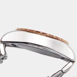 Pre Owned Tissot Brown Two Tone Stainless Steel Lady 80 T072.207.22.298.00 Women's Wristwatch 34 mm