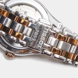 Pre Owned Tissot Brown Two Tone Stainless Steel Lady 80 T072.207.22.298.00 Women's Wristwatch 34 mm