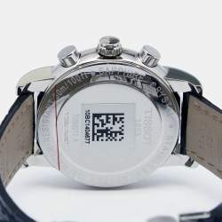 Pre Owned Tissot Mother Of Pearl Stainless Steel Leather Diamond Dressport T050.217.16.112.01 Women's Wristwatch 35 mm