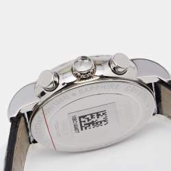 Pre Owned Tissot Mother Of Pearl Stainless Steel Leather Diamond Dressport T050.217.16.112.01 Women's Wristwatch 35 mm
