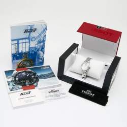 Pre Owned Tissot Mother of Pearl Diamond Stainless Steel Stylis-T T028210A Women's Wristwatch 28MM