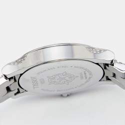 Pre Owned Tissot Mother of Pearl Diamond Stainless Steel Stylis-T T028210A Women's Wristwatch 28MM