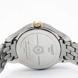 Pre Owned Tissot White Two Tone Stainless Steel Bella Ora T103110 Women's Wristwatch 28 mm