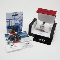 Pre Owned Tissot Mother of Pearl Stainless Steel Satin Precious Flower T03.1.235.80 Women's Wristwatch 30 mm