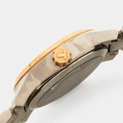 Pre Owned Tissot Brown Two Tone Titanium T-Classic T087207 Women's Wristwatch 32 mm