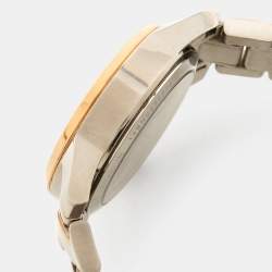 Pre Owned Tissot Brown Two Tone Titanium T-Classic T087207 Women's Wristwatch 32 mm