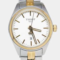 Pre Owned Tissot Silver Two Tone Stainless Steel PR100 T101210A Women's Wristwatch 33 mm