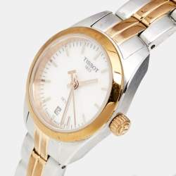 Pre Owned Tissot Mother of Pearl Two Tone Stainless Steel PR100 T101.010.22.111.01 Women's Wristwatch 25 mm