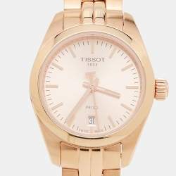 Tissot Champagne Rose Gold Plated Stainless Steel PR100 T101.010.33.451.00 Women's Wristwatch 25 mm