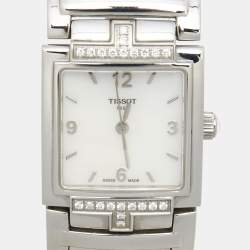 Tissot Mother of Pearl Stainless Steel Diamond T-Evocation T051.310.61.117.00 Women's Wristwatch 23 mm