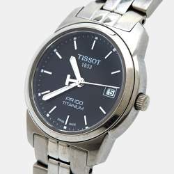 Tissot Black Titanium PR100 T0493104405100 Women's Wristwatch 28 mm