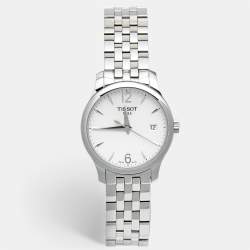 Tissot Silver Stainless Steel Tradition T063.210.11.037.00 Women's Wristwatch 33 mm