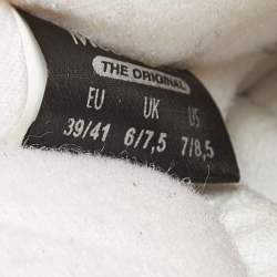 Pre Owned TNT Beige Faux Leather and Nylon Moon Boots Size 39-41