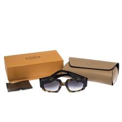 Tod's Dark Brown Tortoise TO 213 Square Sunglasses