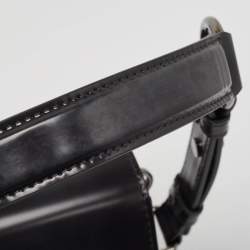 Tod's Dark Grey Leather Mini T Timeless Shoulder Bag