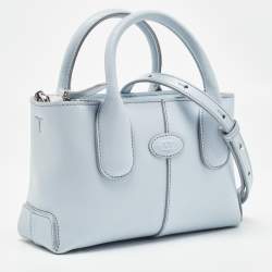 Tod's Light Blue Leather Mini Di Bag