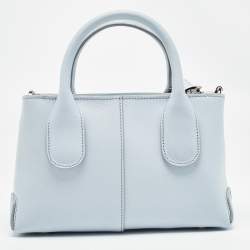 Tod's Light Blue Leather Mini Di Bag